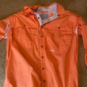 Peach long sleeve Lady Drake fishing shirt
